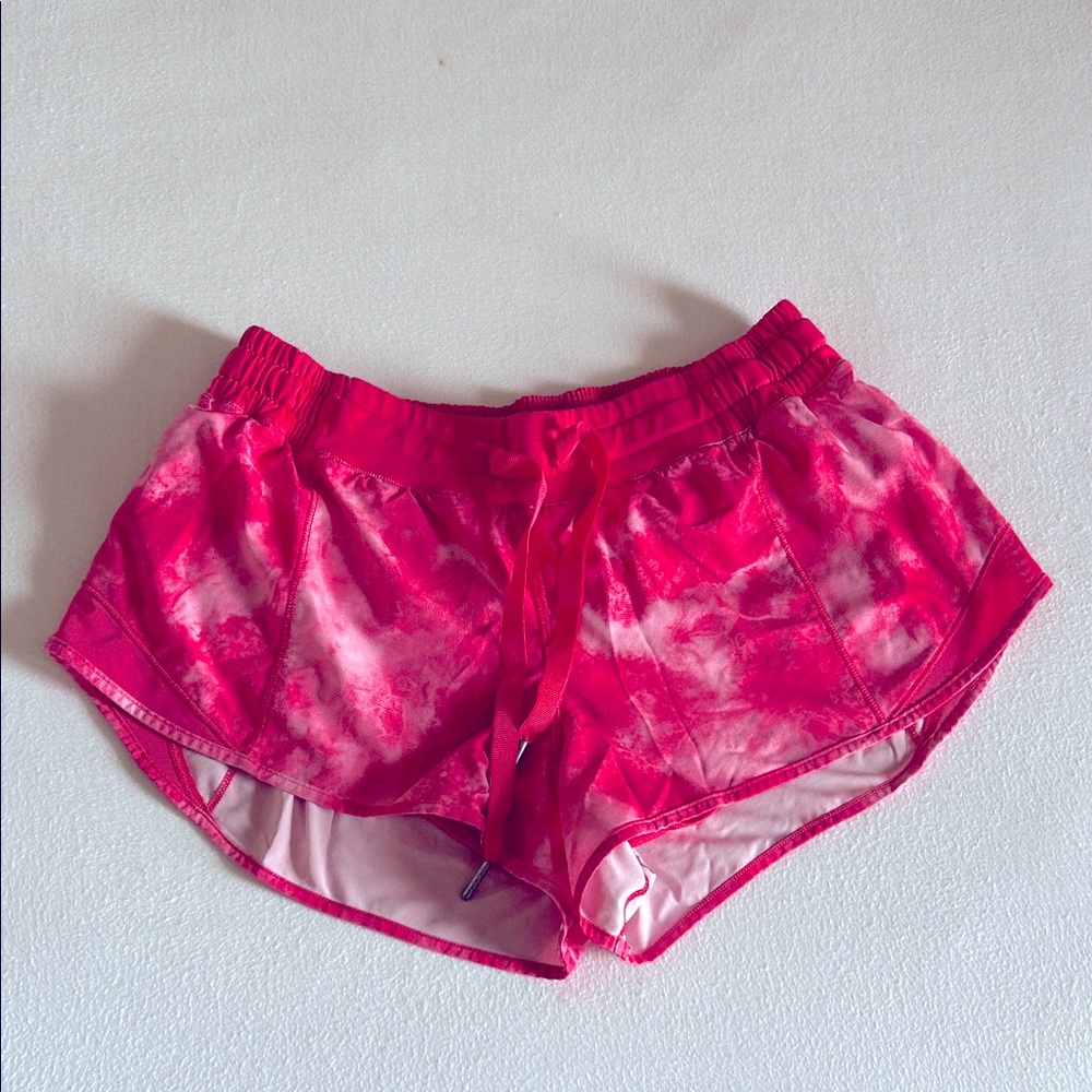 lululemon athletica Pink Tie-Dye Running Shorts